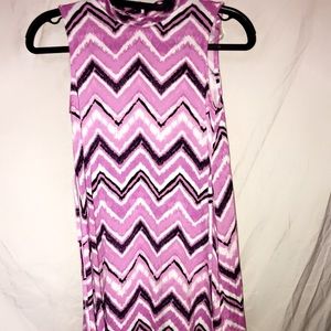 Justice Pink, black and white Sleeveless Dress